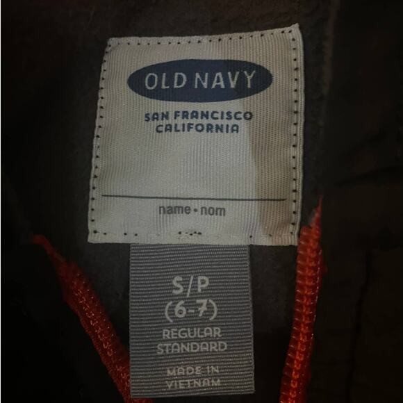 Old Navy Boys Small 6 - 7 Gray Hooded Full Zip Sweatshirt Fleece - Picture 3 of 6